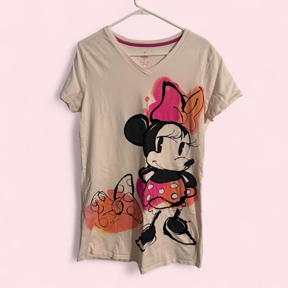 DISNEY Nightshirt Women M/L Pink Minnie Mouse Graphic Sleepwear